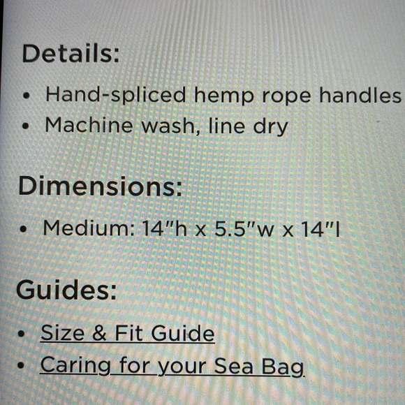 Seabags Maine sea turtle tote bag NWT - Picture 7 of 7